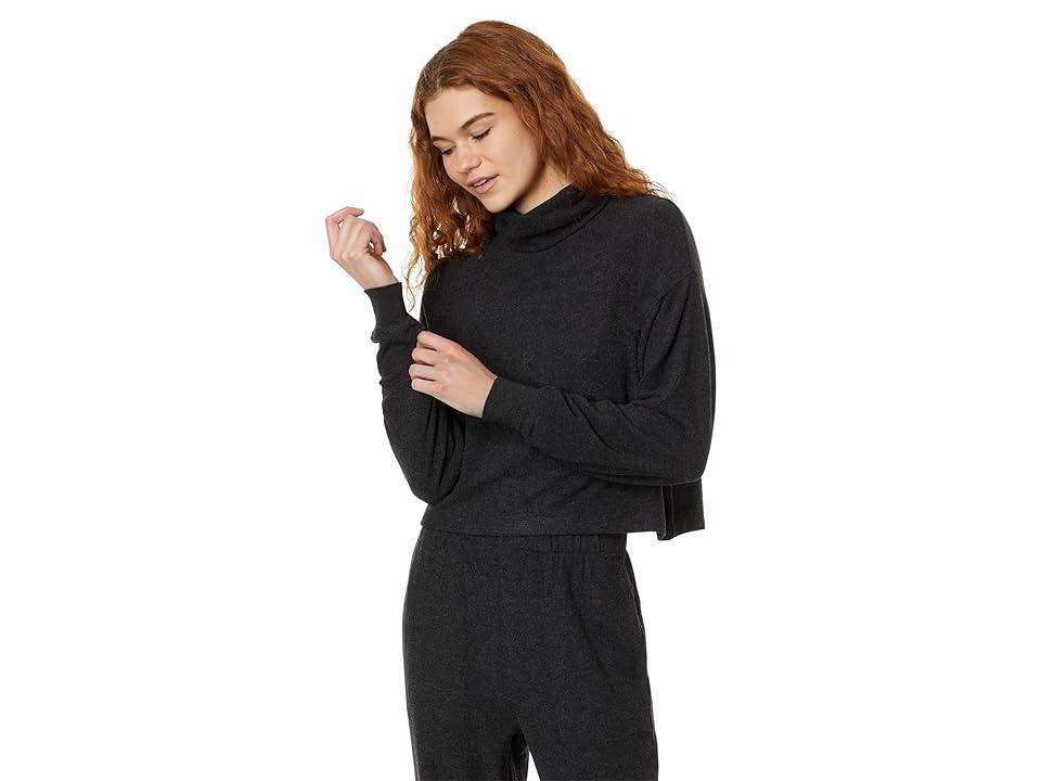 Madewell Brushed Jersey Funnelneck Sweater (Heather Oatmeal) Women's Clothing Product Image
