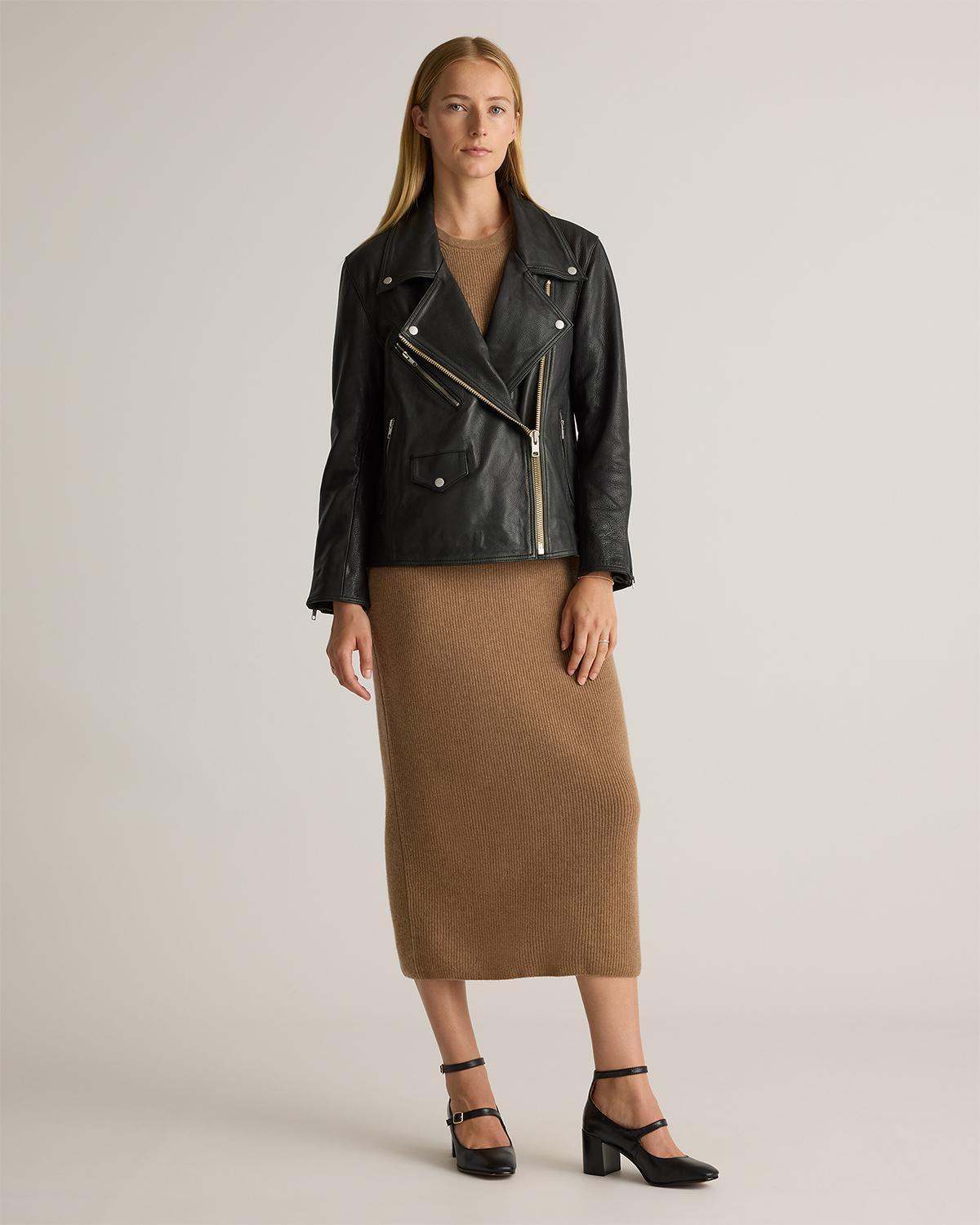 Quince | Women's OverSized Biker Jacket Size XS, Leather Product Image