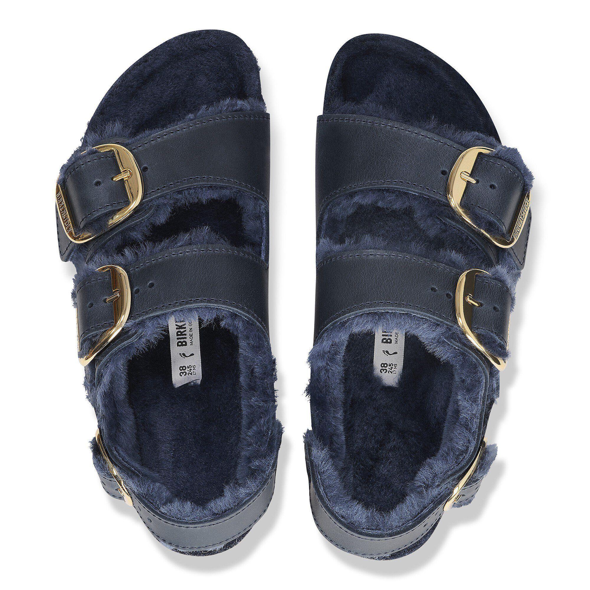 Milano Big Buckle Shearling Natural Leather Oiled Product Image