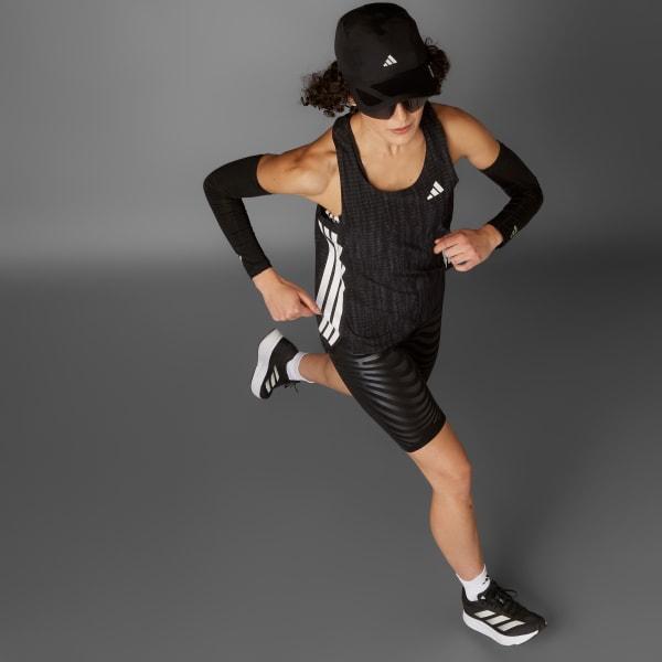 adidas Adizero Running Singlet White 2XS Womens Product Image
