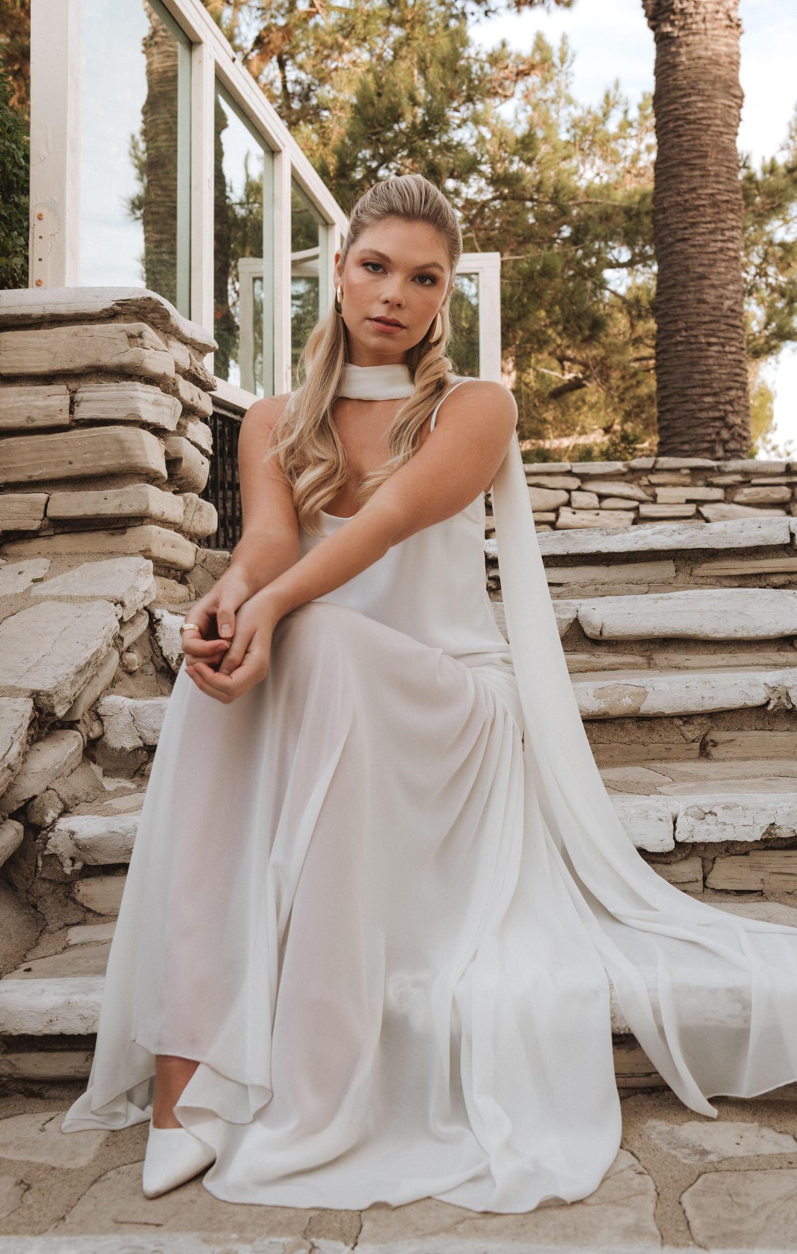 Dalia Maxi Dress ~ Ivory Luxe Satin Product Image