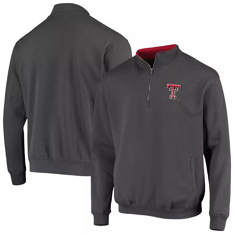 Mens Colosseum Charcoal Texas Tech Red Raiders Tortugas Logo Quarter-Zip Jacket Product Image