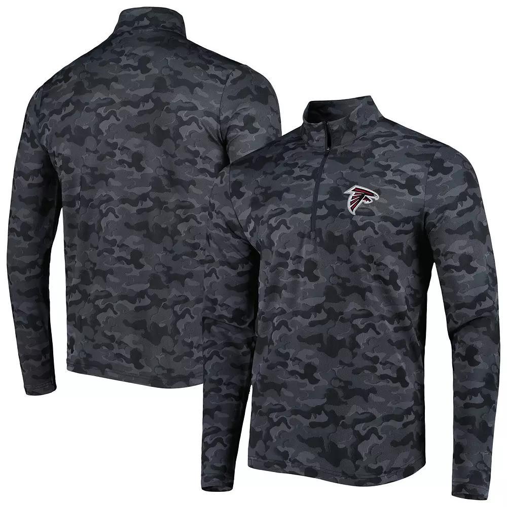 Men's Antigua Black Atlanta Falcons Brigade Quarter-Zip Sweatshirt, Size: Large Product Image