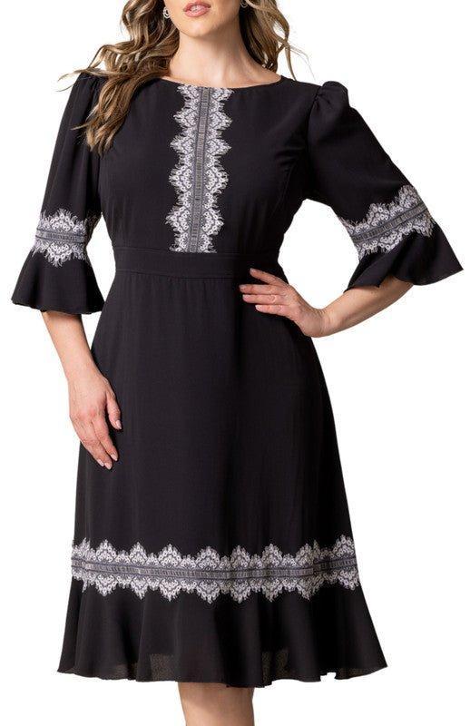 Villa Lace Trim Cocktail Dress - Plus Product Image