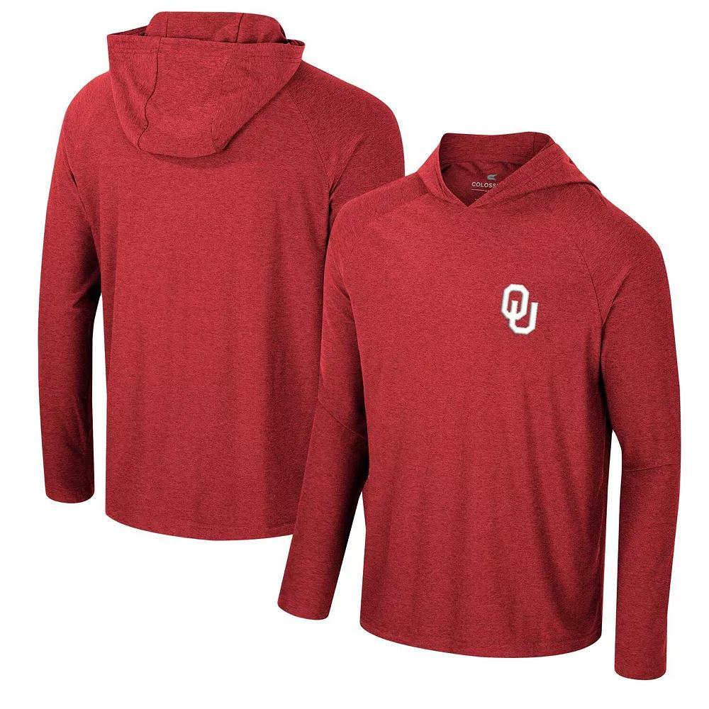 Men's Colosseum Scarlet Ohio State Buckeyes Cloud Jersey Raglan Long Sleeve Hoodie T-Shirt, Size: Medium, Red Product Image