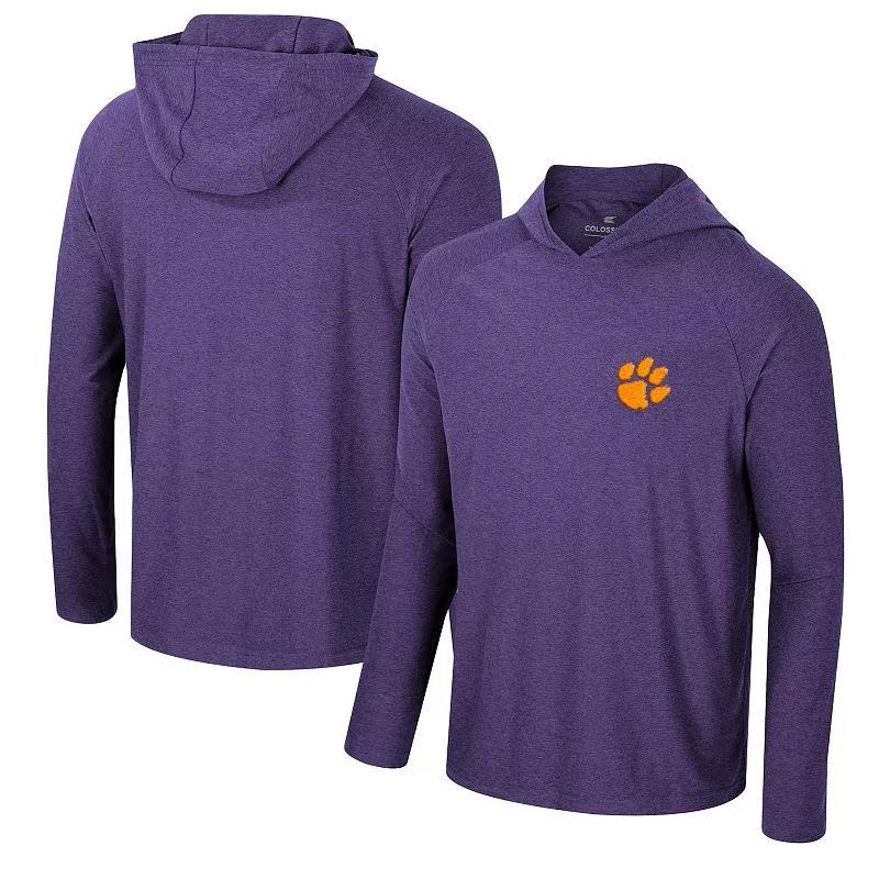Mens Colosseum Clemson Tigers Cloud Jersey Raglan Long Sleeve Hoodie T-Shirt Product Image