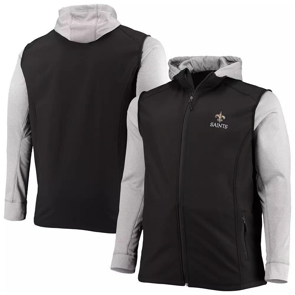 Mens Dunbrooke /Gray New Orleans Saints Big & Tall Alpha Full-Zip Hoodie Jacket Product Image