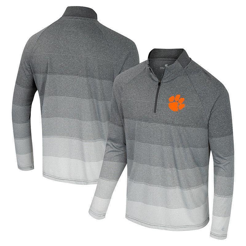 Men's Colosseum  Gray Florida State Seminoles AI Striped Mesh Quarter-Zip Raglan Windshirt, Size: Medium, Grey Product Image