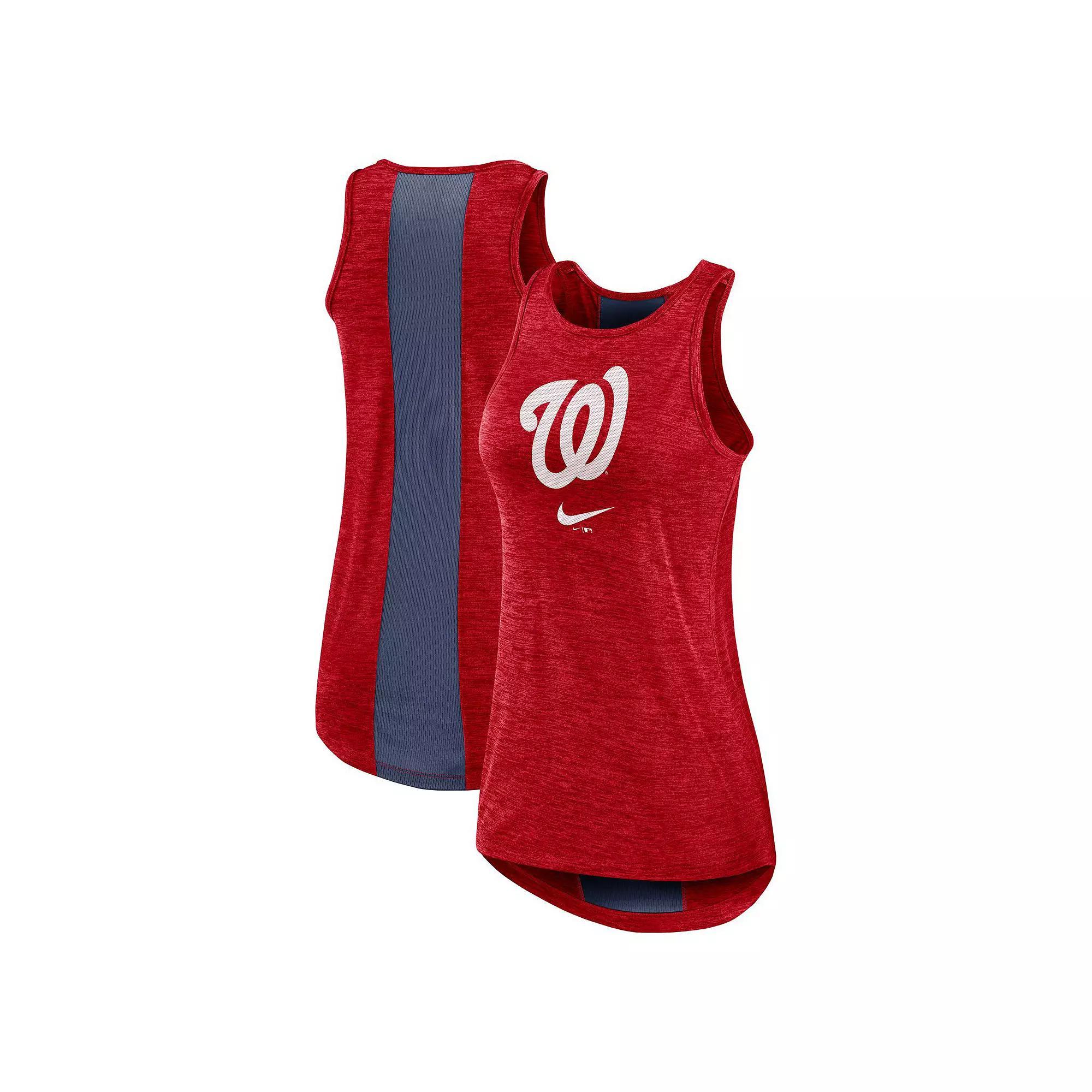 Women's Nike Red Washington Nationals Right Mix High Neck Tank Top, Size: Medium Product Image