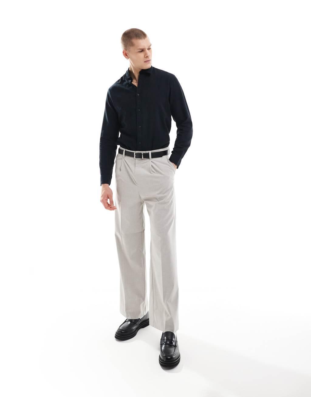 Jack & Jones Premium slim fit shirt in black  Product Image