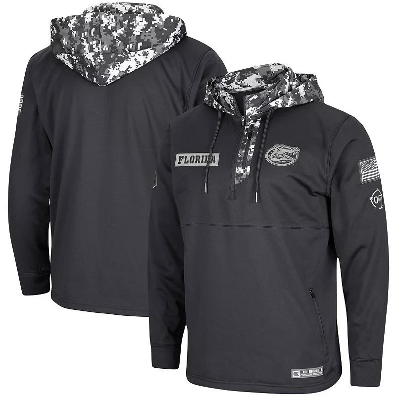 Men's Colosseum Charcoal Kentucky Wildcats OHT Military Appreciation Digi Camo Quarter-Zip Hoodie, Size: Large Product Image