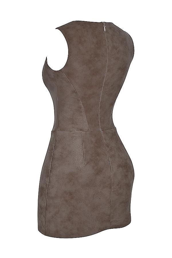 Pandora Mocha Corset Mini Dress Product Image