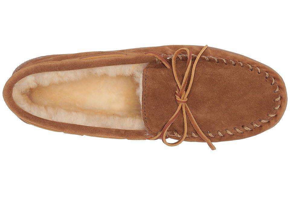 Minnetonka Mens Sheepskin Hardsole Moccasin Slippers Product Image