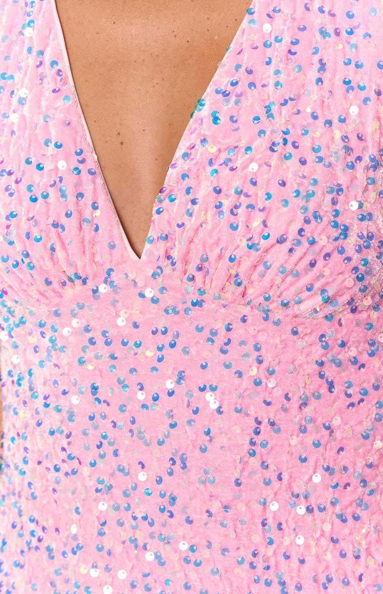 Franco Pink Sequin Mini Dress Product Image