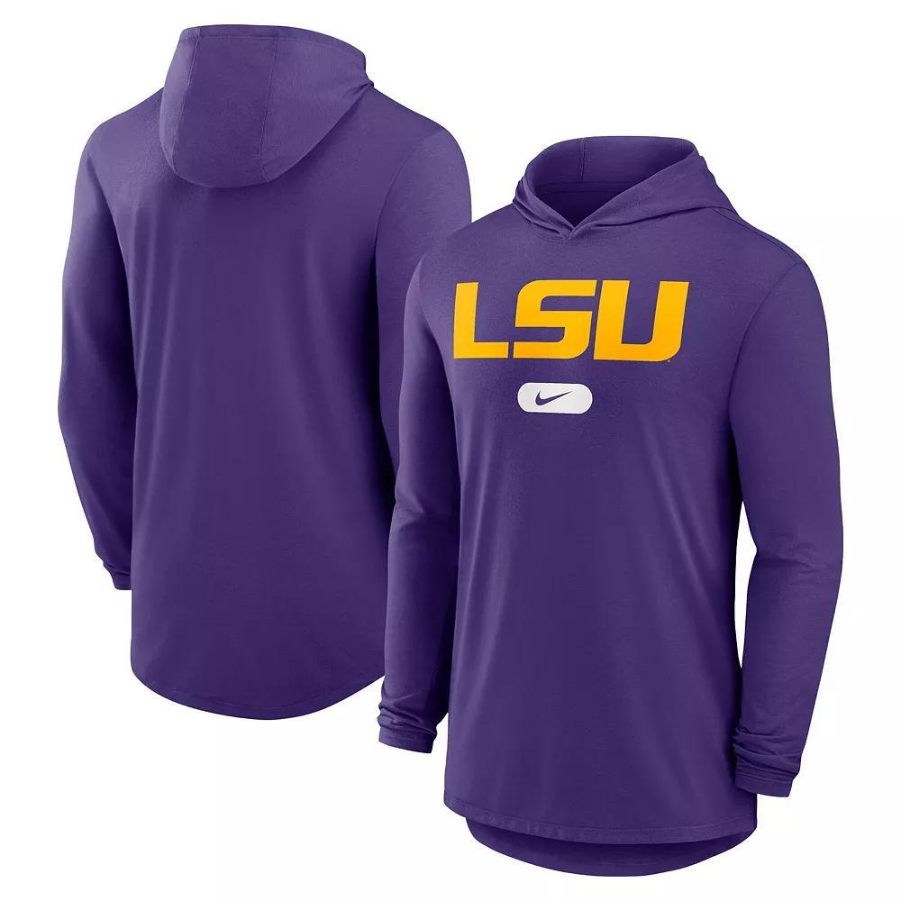 Men's Nike Purple LSU Tigers Lightweight Performance Long Sleeve Hoodie T-Shirt, Size: XL Product Image