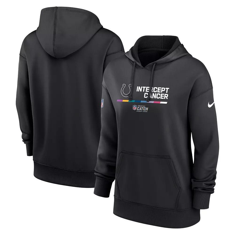 Women's Nike Black Los Angeles Rams 2022 NFL Crucial Catch Therma Performance Pullover Hoodie, Size: XL Product Image