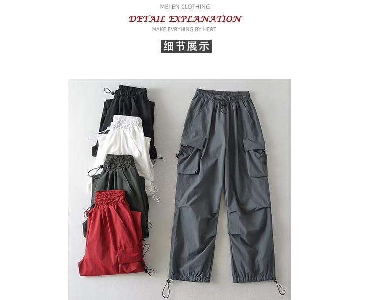 Outdoor Wide-Leg Cargo Jogger Pants in 5 Colors Product Image