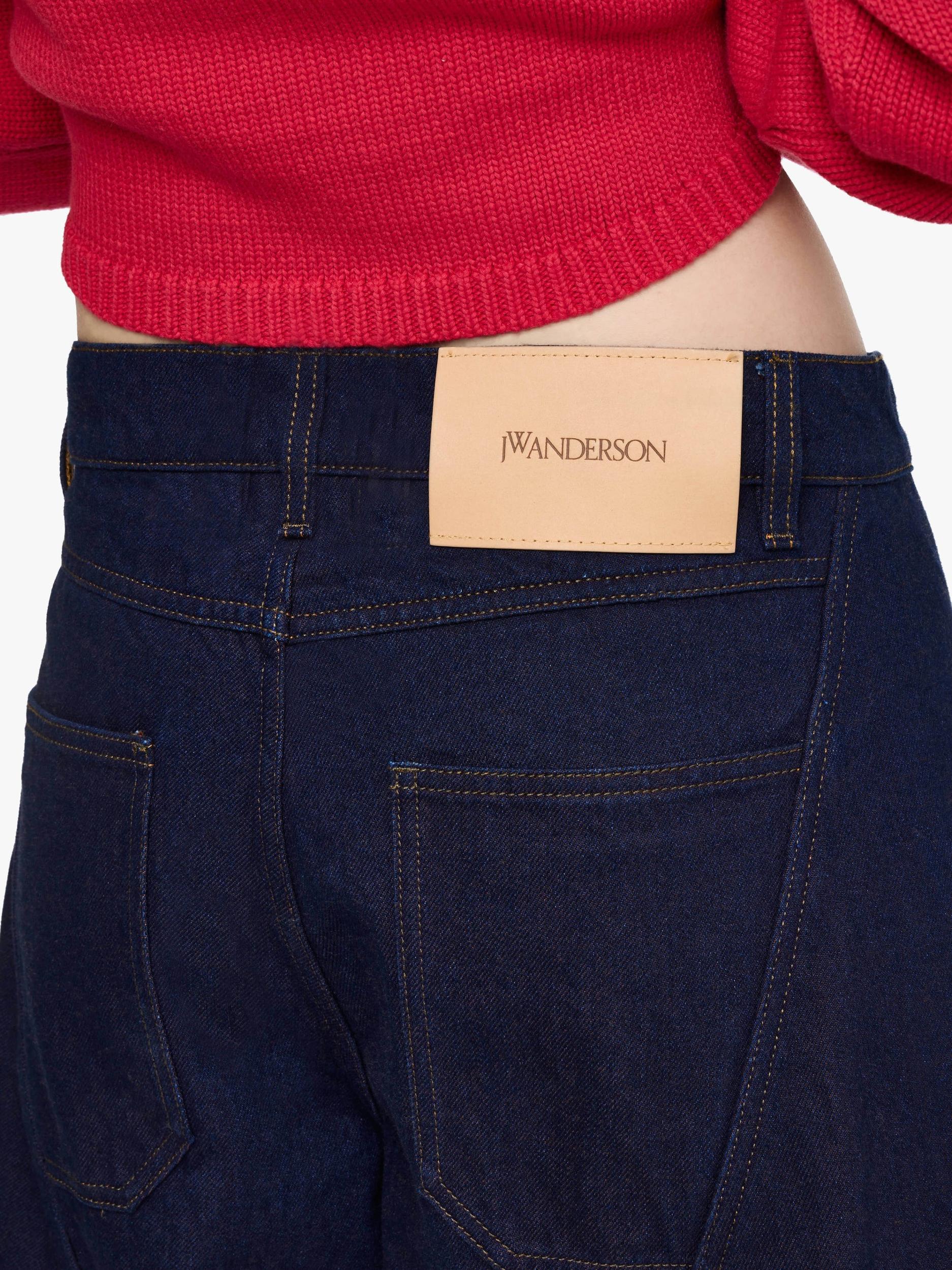 CROPPED SCULPTURAL DENIM JEANS Product Image