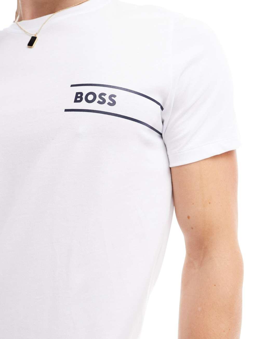 BOSS bodywear logo t-shirt in white Product Image