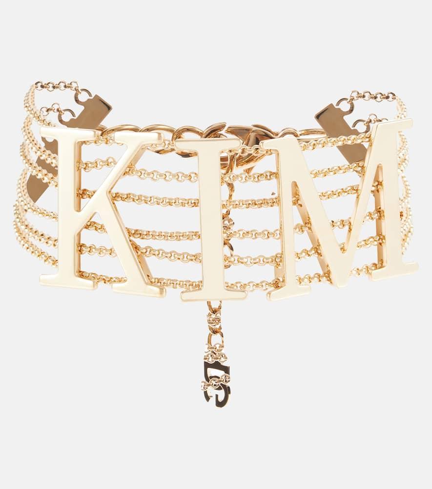 DOLCE & GABBANA X Kim Embellished Chain Necklace In Gold Product Image