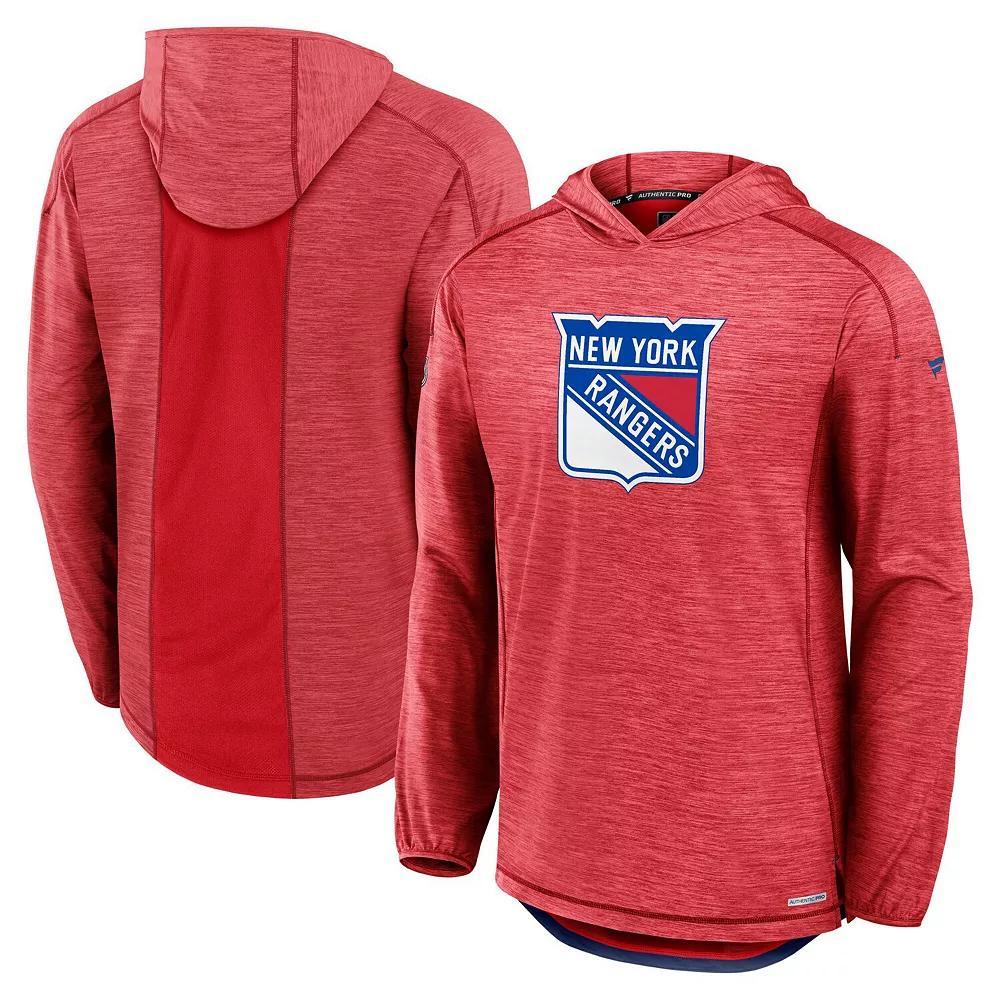 Men's Fanatics  Red New York Rangers Authentic Pro Rink Lightweight Pullover Hoodie, Size: Small, Ran Red Product Image