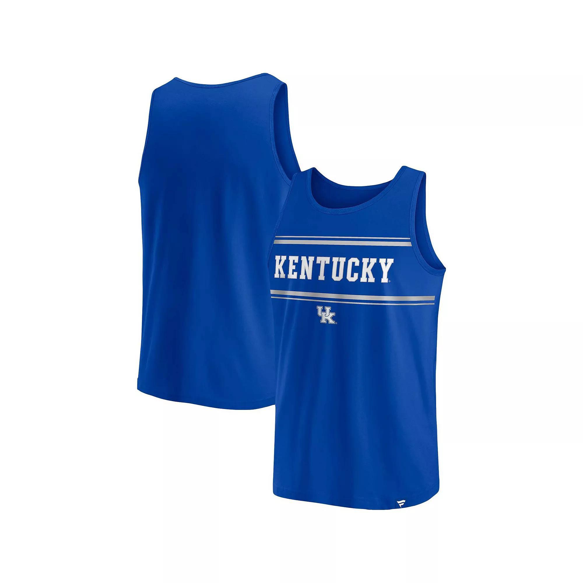 Men's Fanatics Branded Royal Kentucky Wildcats Stripe Block Tank Top, Size: Large, Blue Product Image