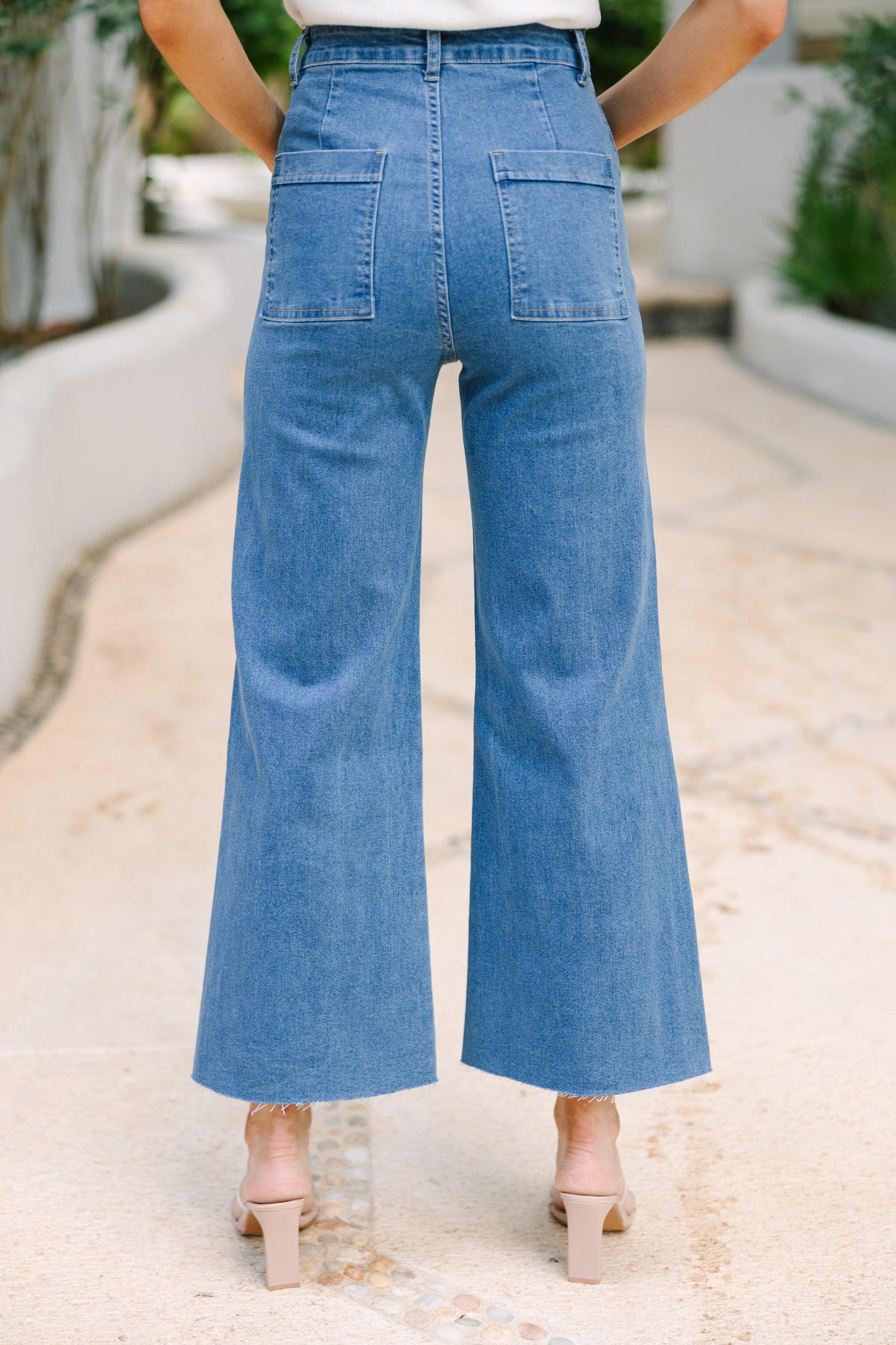 Going Strong Medium Wash Cropped Jeans Female Product Image
