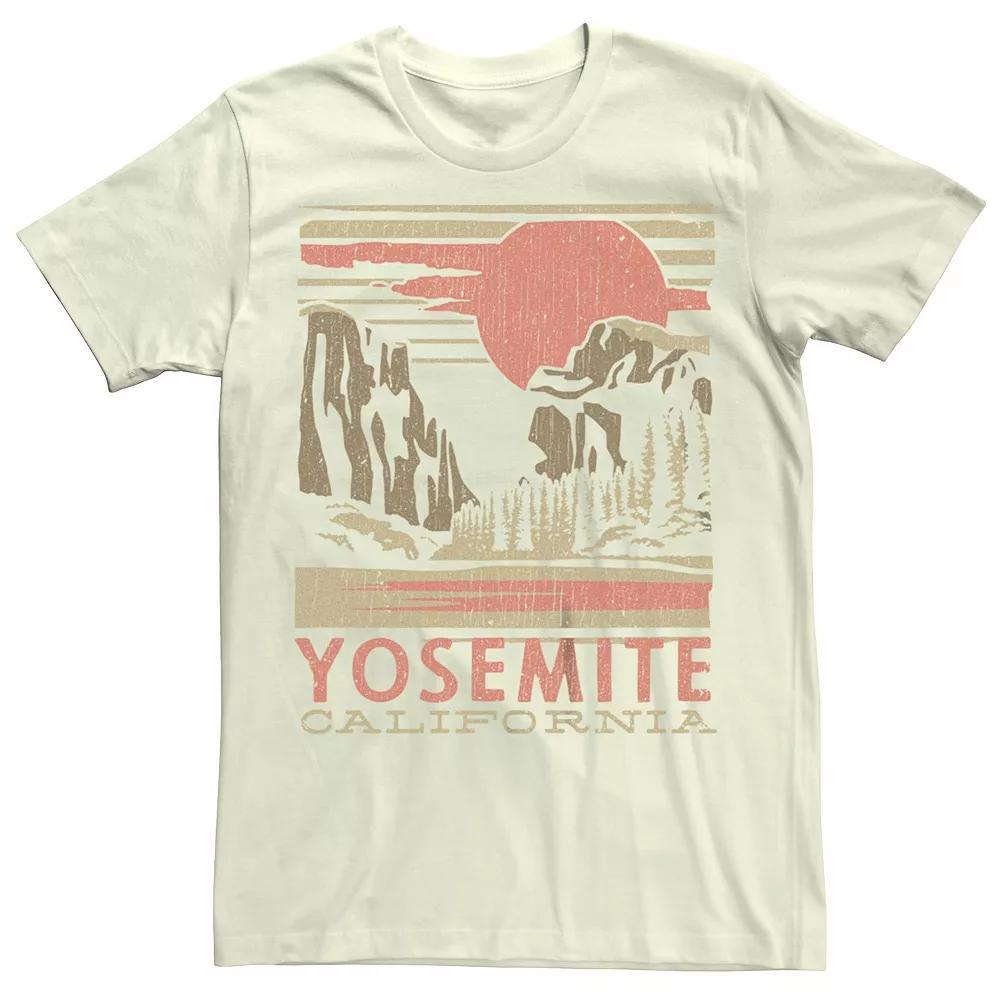 Men's Yosemite California Forest Landscape Box Graphic Tee, Size: Large, Natural Product Image