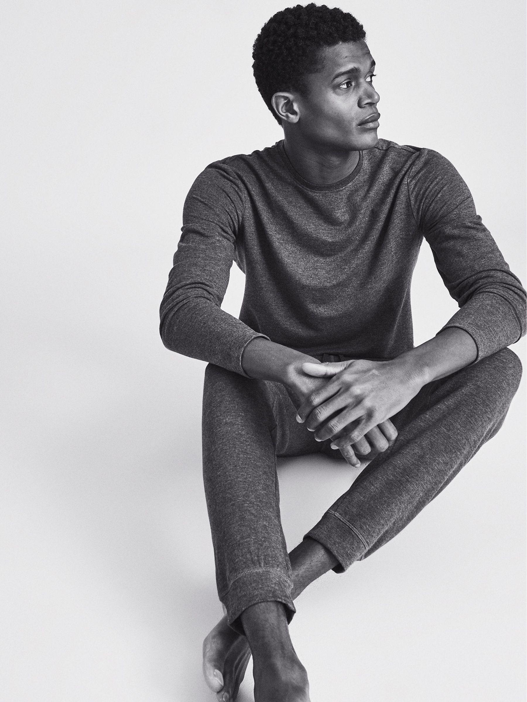 Melange Crew Neck Jumper in Dark Grey Product Image