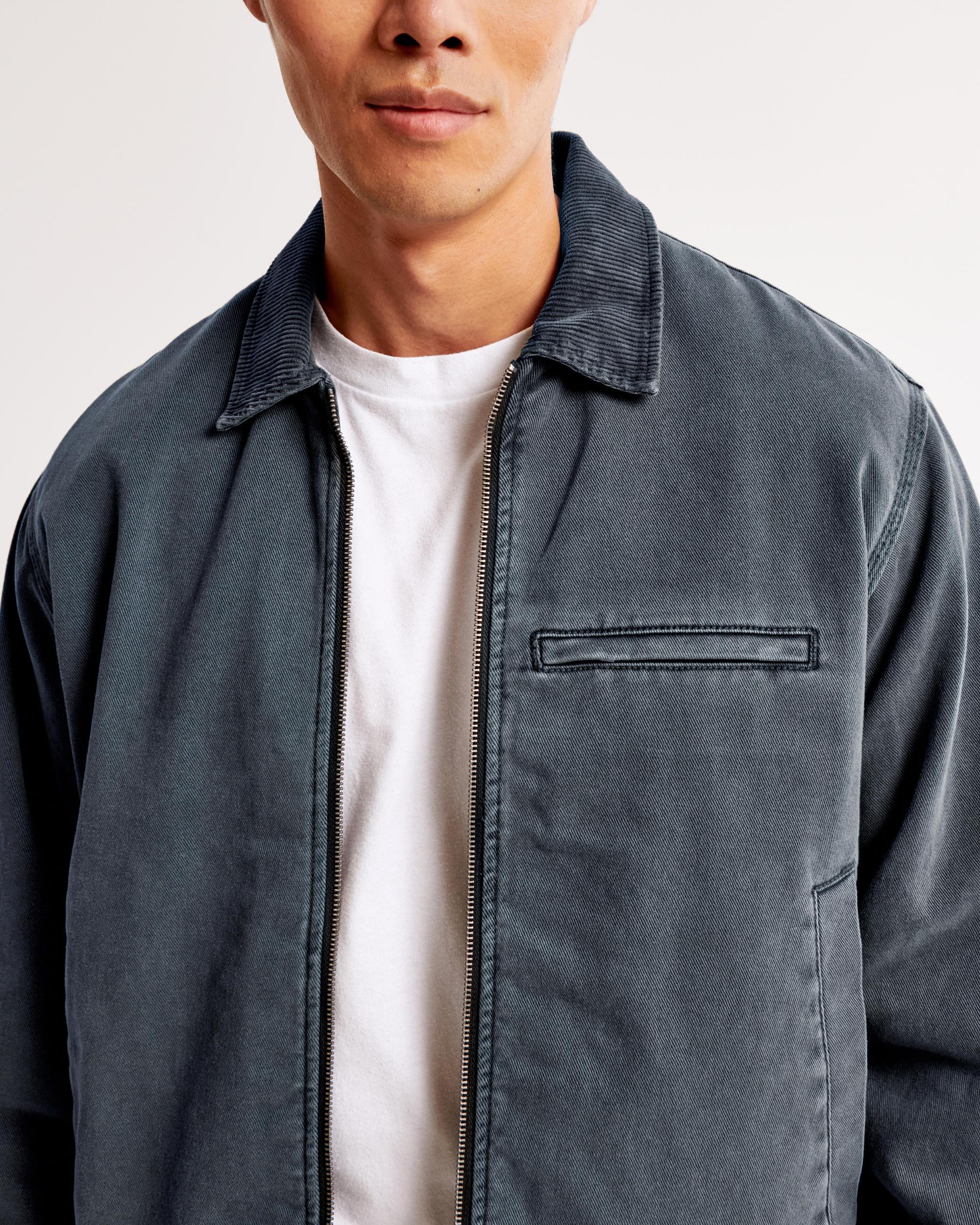 Cropped Zip Workwear Jacket Product Image