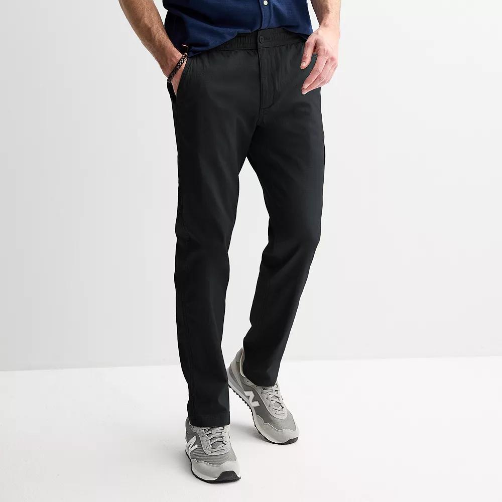 Men's Sonoma Goods For Life® Side-Zip Ripstop Pants, Size: Large, Black Product Image