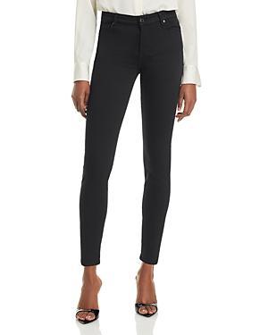 7 For All Mankind Slim Illusion High Rise Ankle Skinny Jeans in Luxe Black Product Image