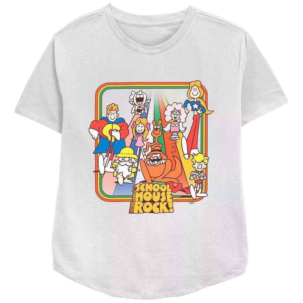 Disneys Schoolhouse Rock! Rainbow Road Walk Womens Relaxed Fit Graphic Tee Product Image