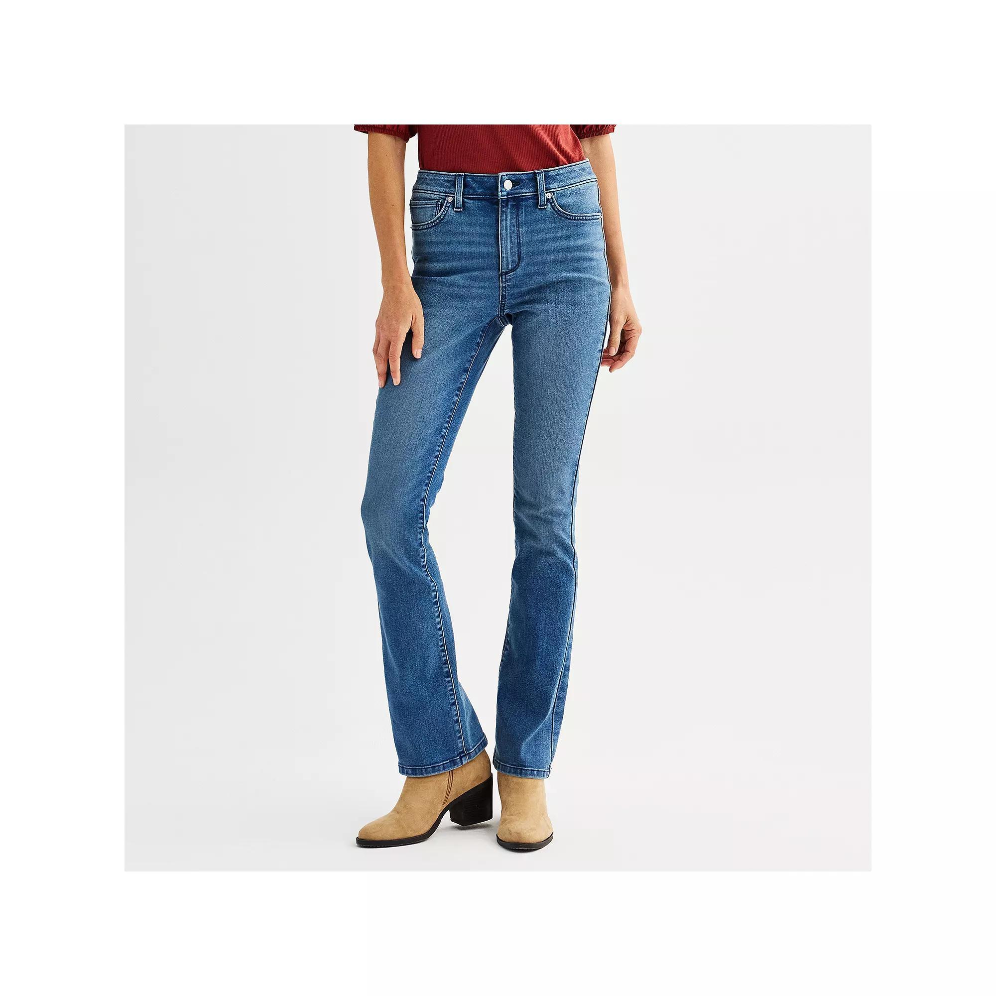 Womens Sonoma Goods For Life Mid Rise Bootcut Jeans Vintage Med Blue Product Image