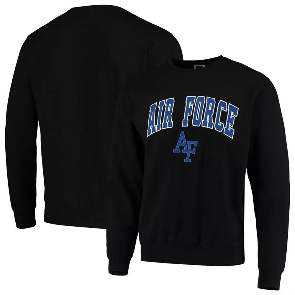 Men's Colosseum Black Air Force Falcons Arch & Logo Sweatshirt, Size: XL, Afa Black Product Image