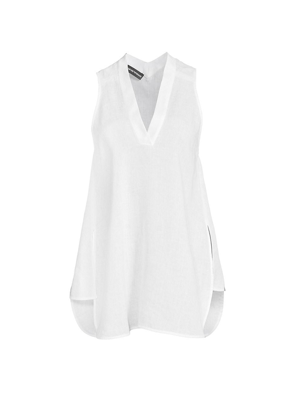 Womens Sleeveless Linen Blouse Product Image