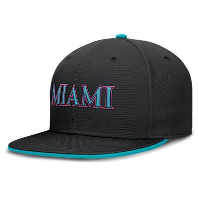 Miami Marlins City Connect True Men's Nike Dri-FIT MLB Fitted Hat Product Image