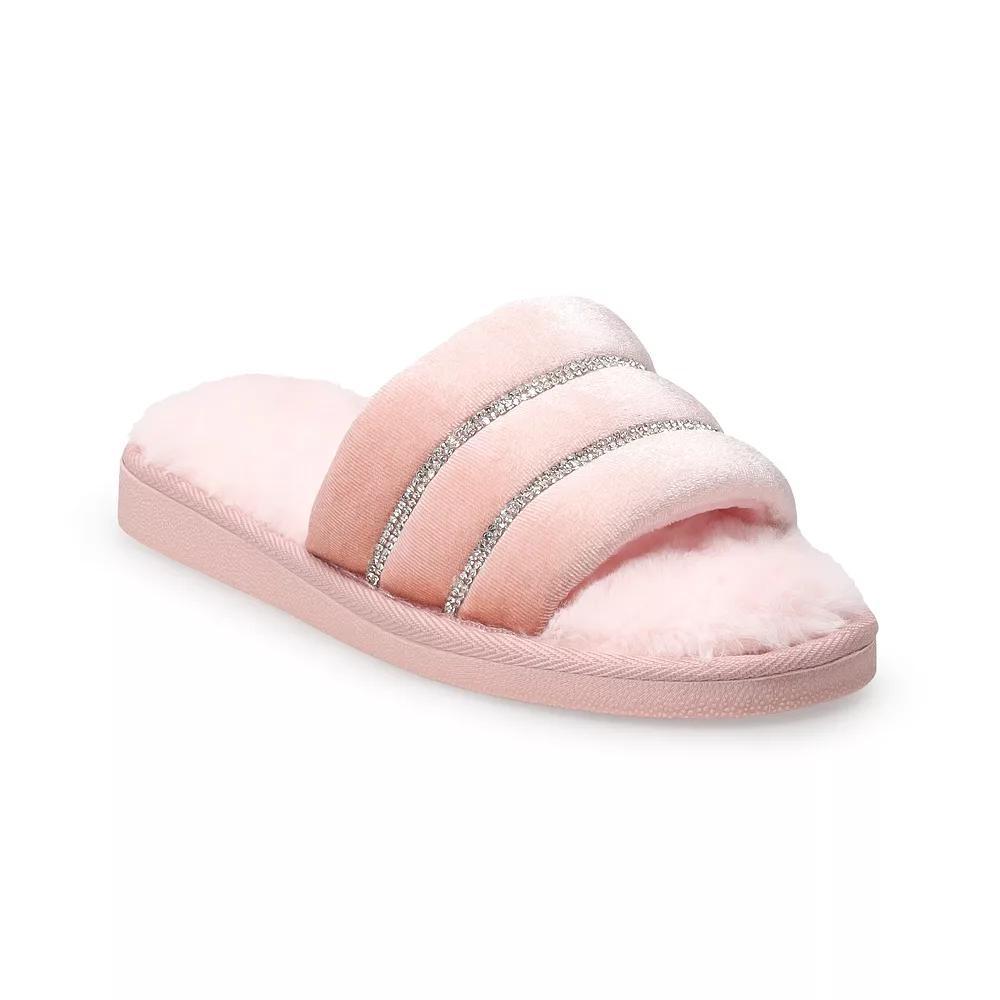 Janelle Women's Bling Slide Slippers, Size: XL, Pink Product Image