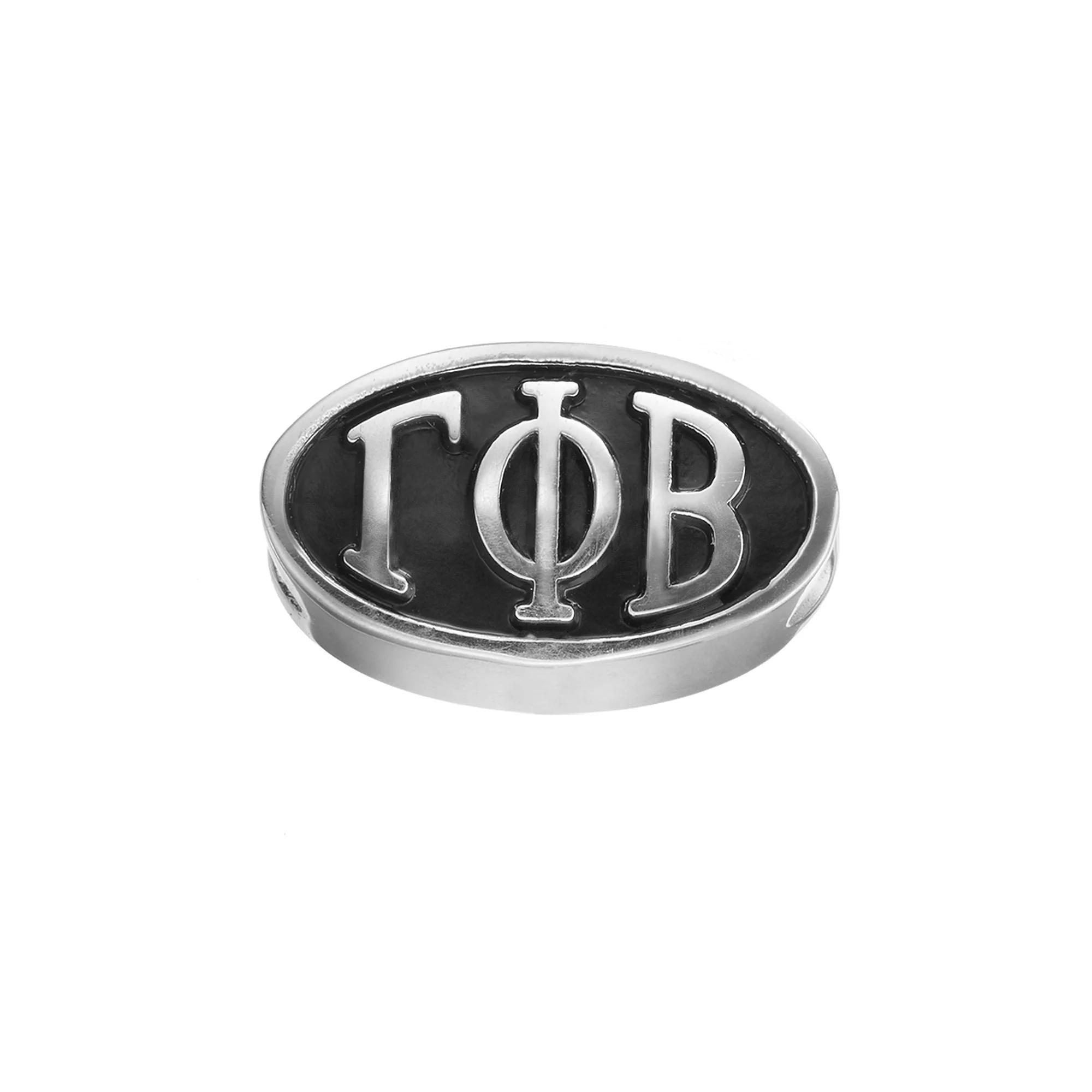 LogoArt Gamma Phi Beta Sterling Silver Oval Bead, Womens, Grey Product Image