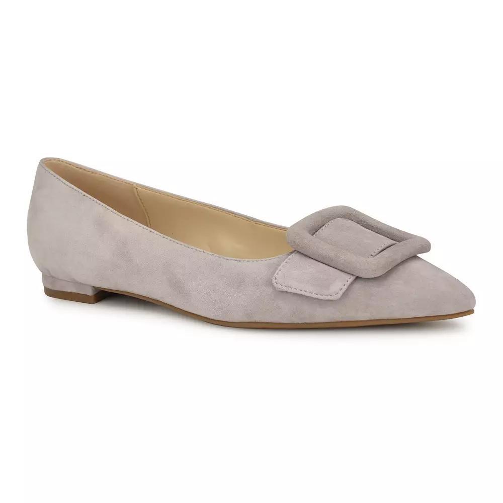 Nine West Jesike Women's Slip-On Pointy Toe Dress Flats, Size: 7, Light Gray Suede Product Image