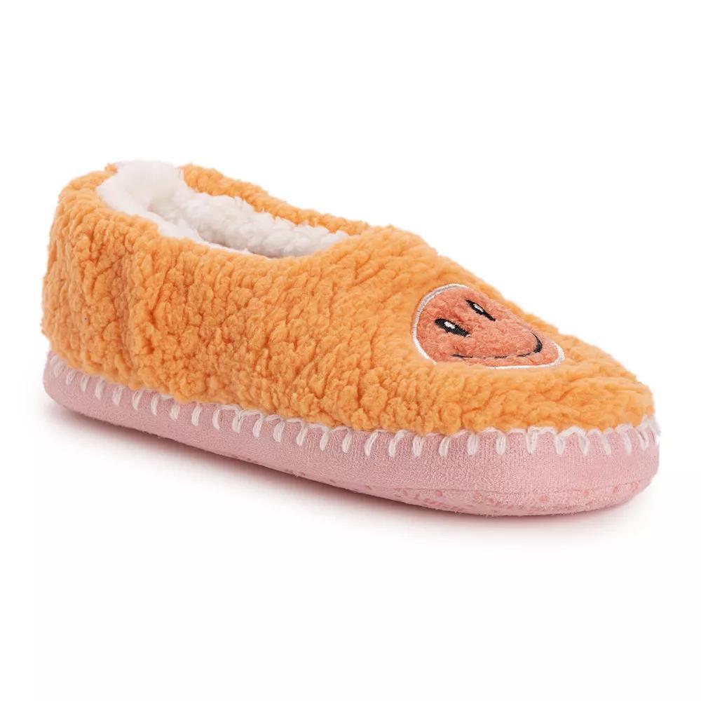 MUK LUKS Sherpa Smiley Women's Ballet Flat Slippers, Size: Large-XL, Orange Product Image