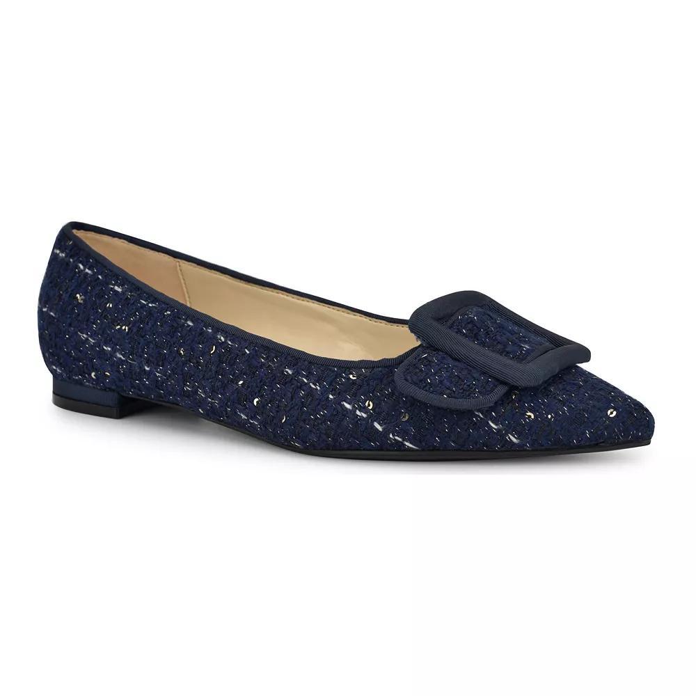 Nine West Jesike Women's Slip-On Pointy Toe Dress Flats, Size: 7.5, Dark Blue Tweed Product Image
