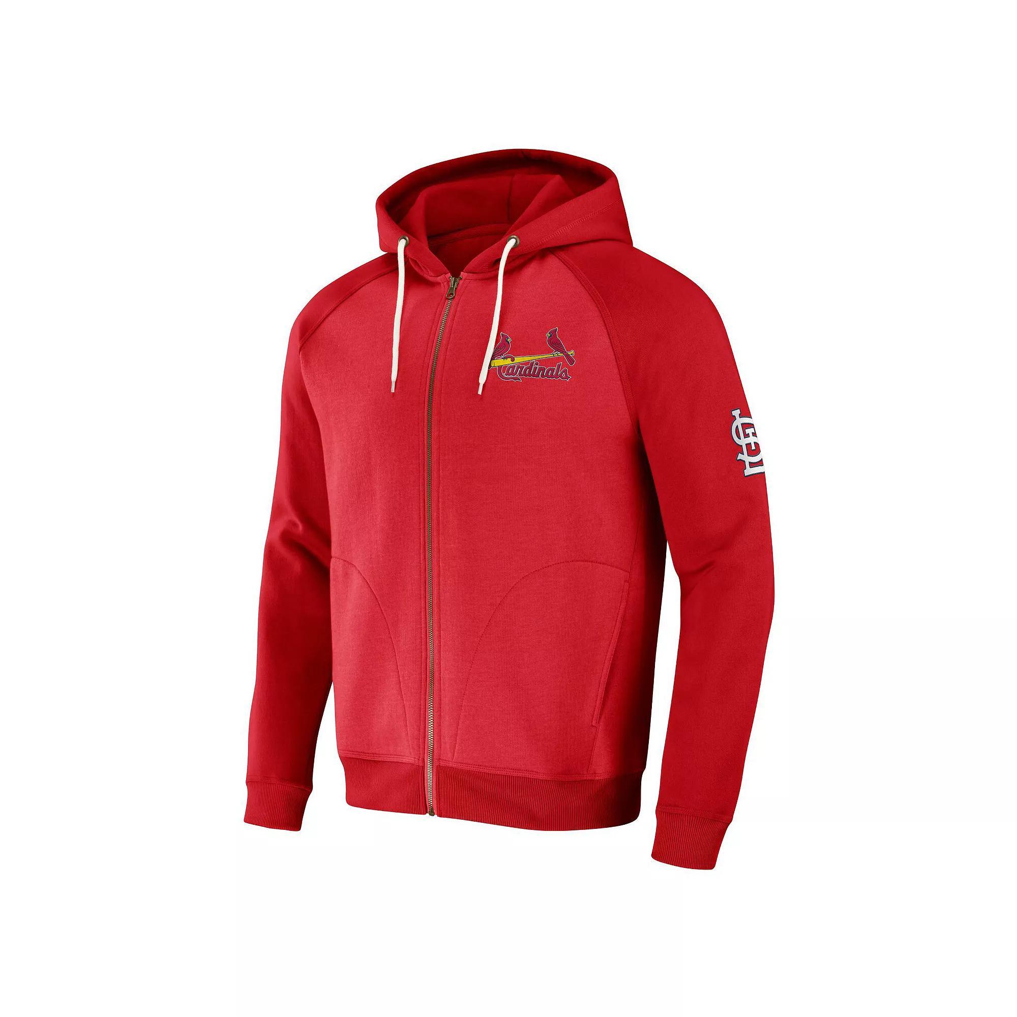 Men's Darius Rucker Collection by Fanatics  Red St. Louis Cardinals Raglan Full-Zip Hoodie, Size: Small Product Image