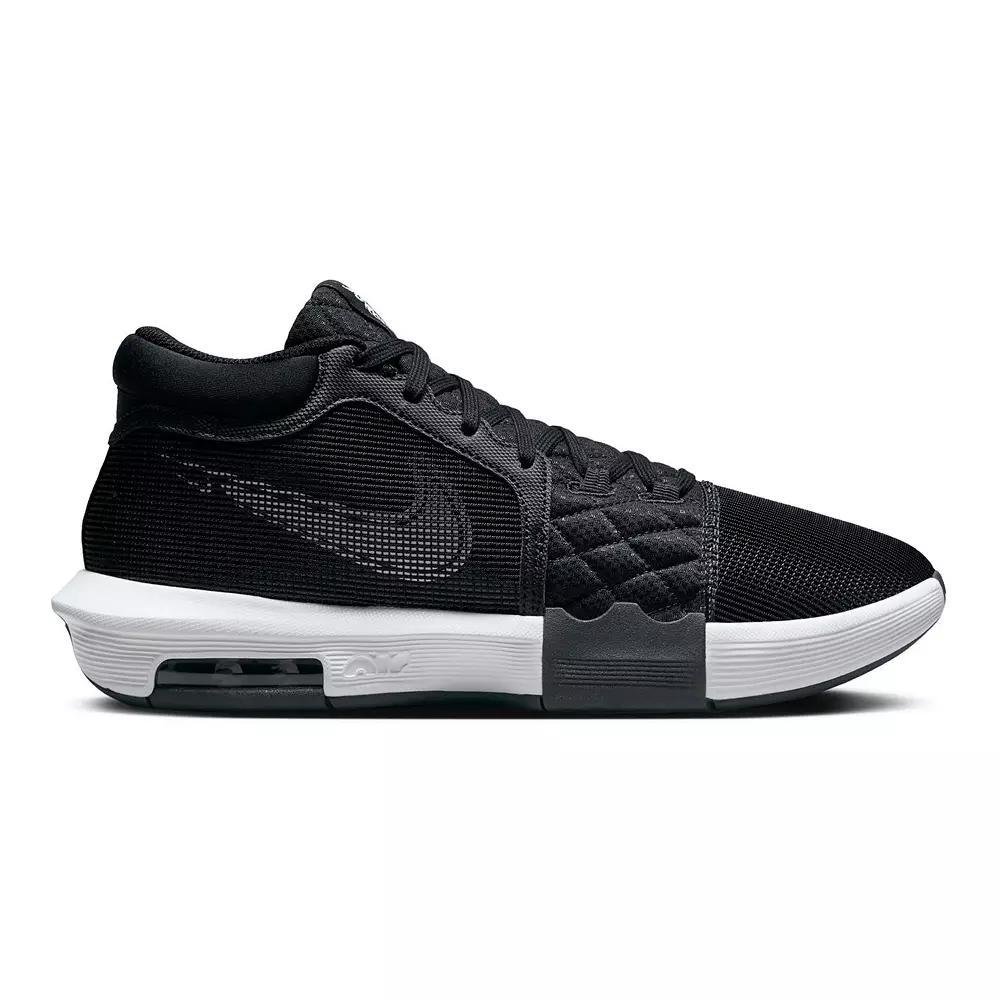 Men's Nike Lebron Witness 8 Basketball Shoes, Size: 11, Black White Black Product Image