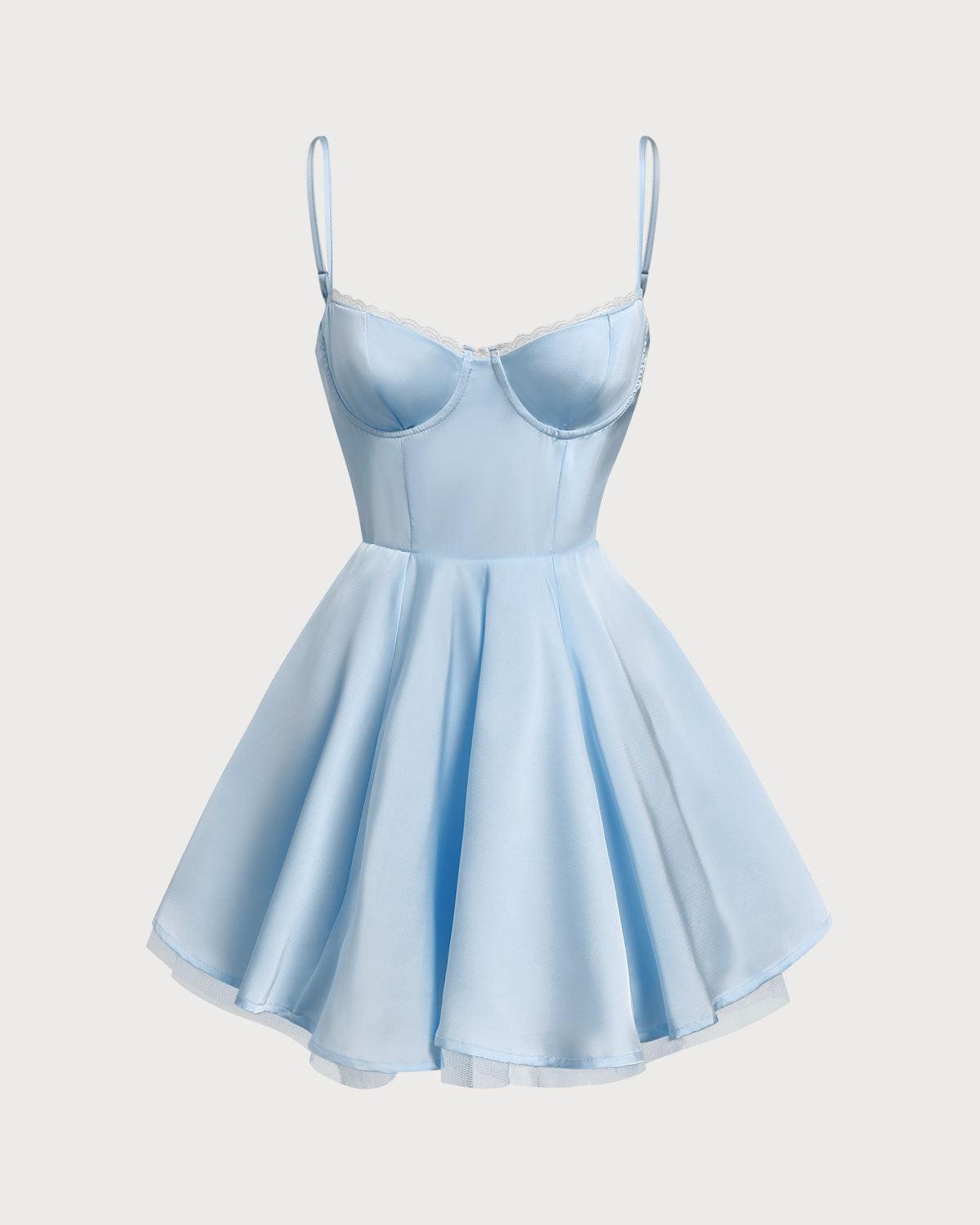 Pink Sweetheart Neck Slip Pleated Mini Dresses Product Image