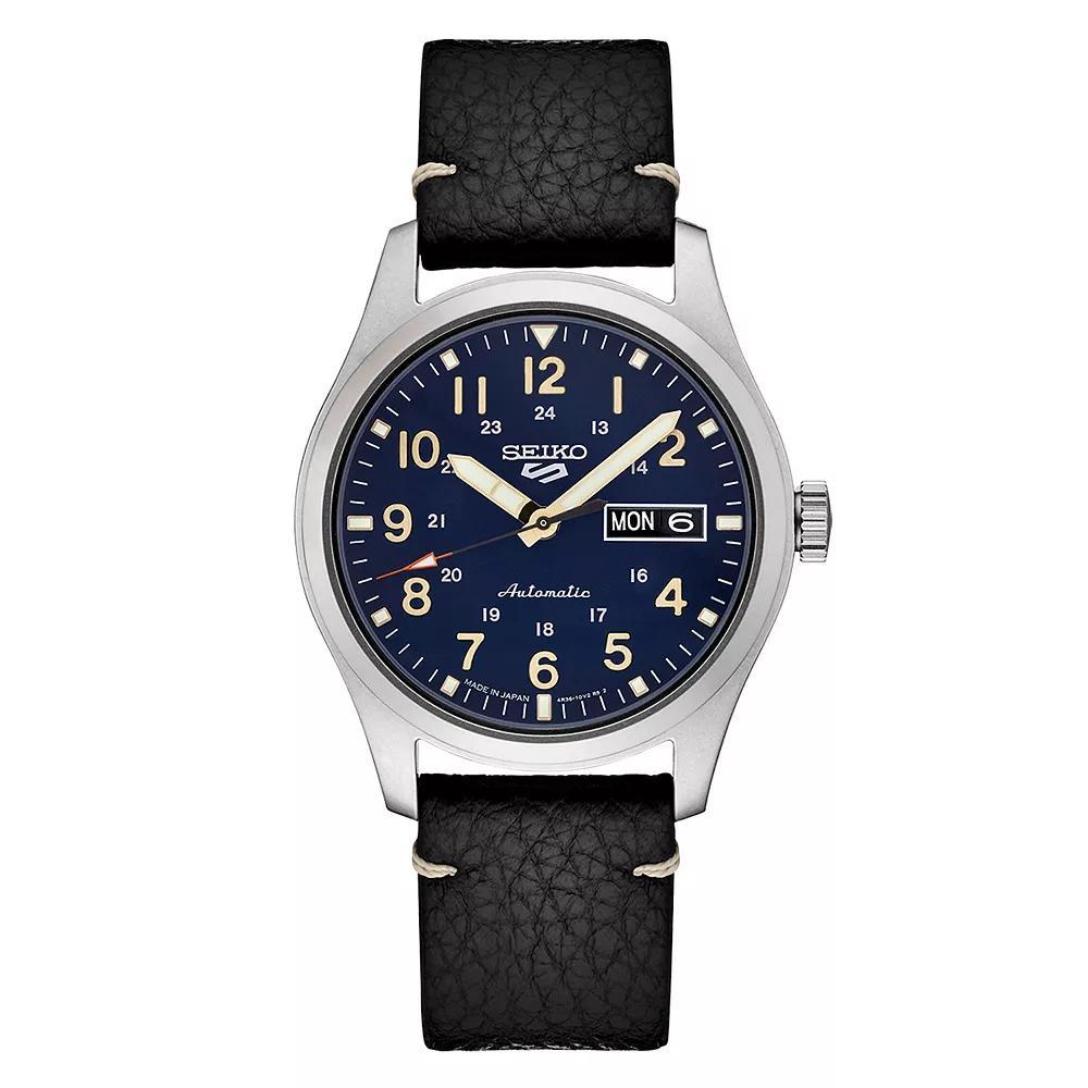 Seiko Mens 5 Sports Stainless Steel Green Dial Watch - SRPG33 Product Image
