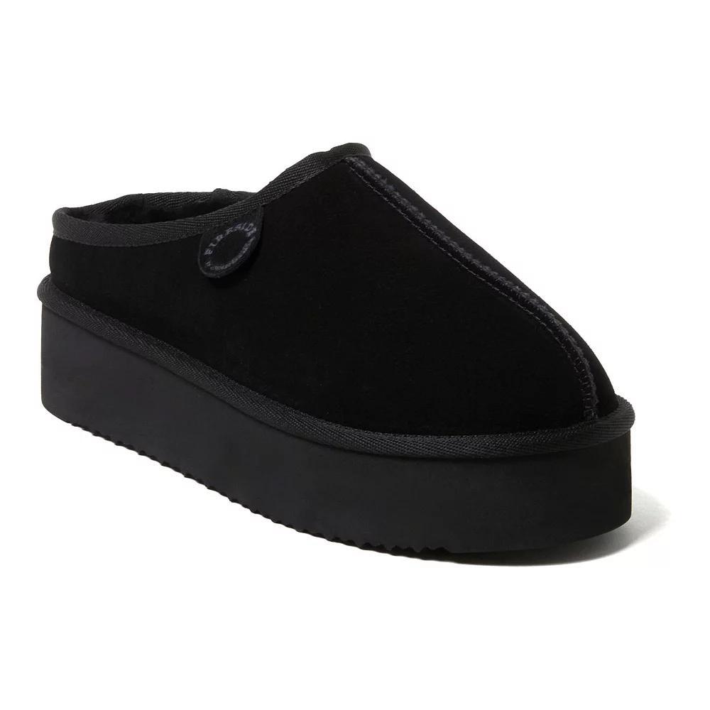 Fireside by Dearfoams Queenstown Women's Platform Clog Slippers, Size: 7, Black Product Image