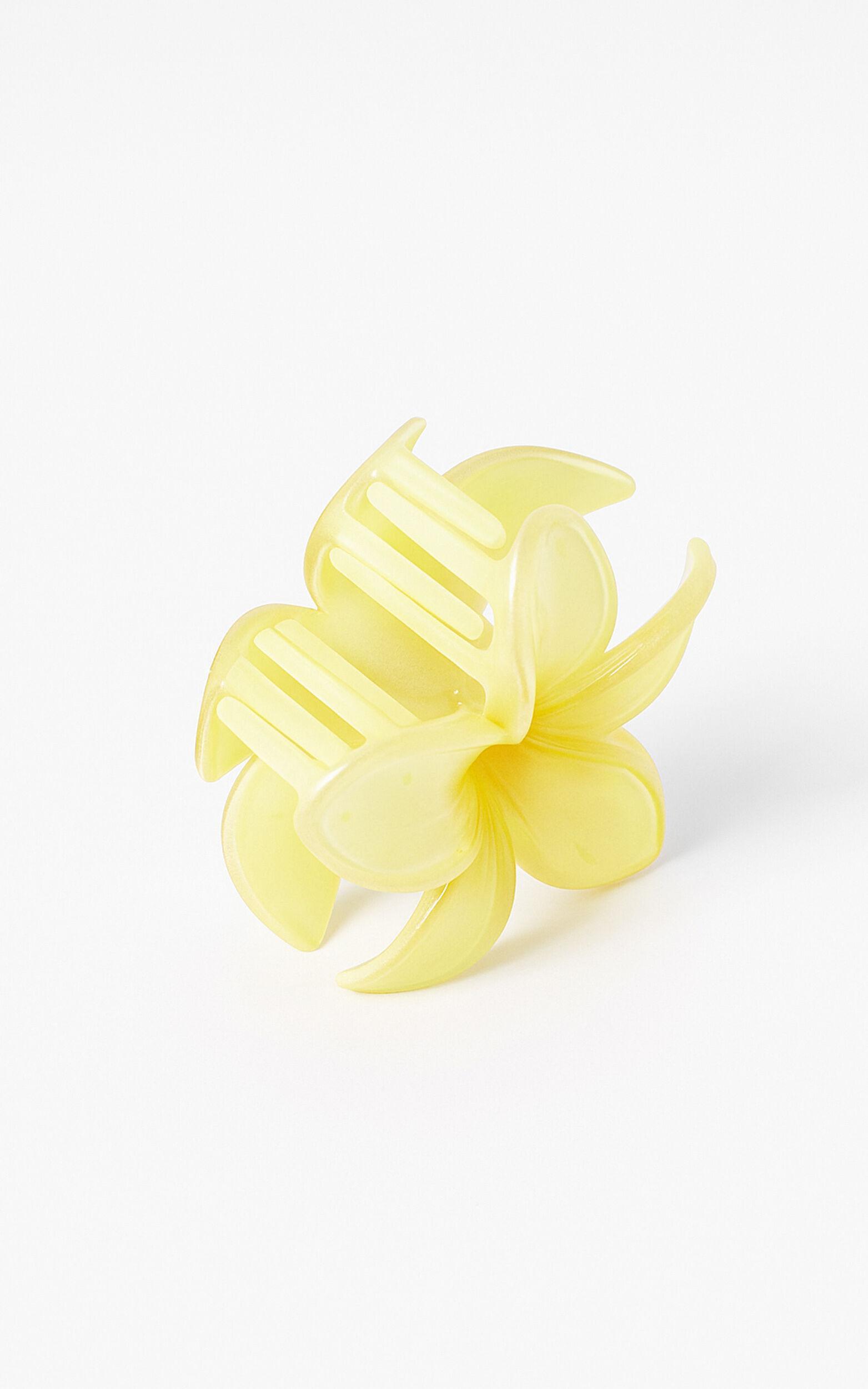 Olga Hair Clip - Flower Claw Clip in Yellow Product Image