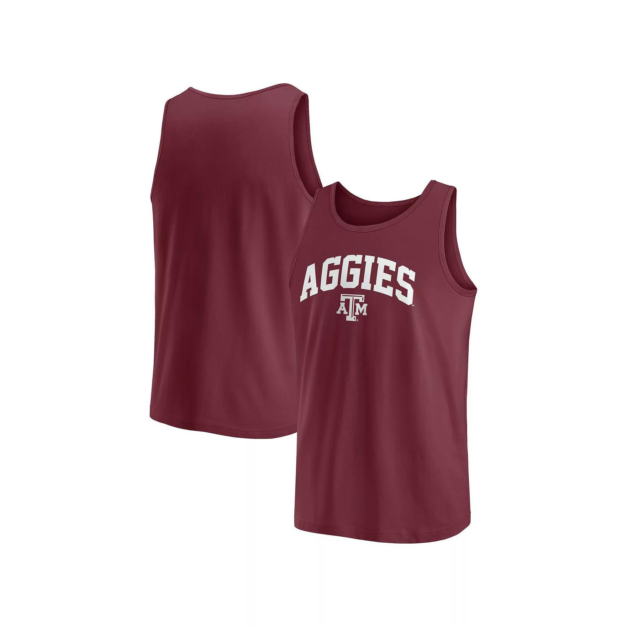 Men's Fanatics Branded  Maroon Texas A&M Aggies Block Arch Tank Top, Size: 2XL, Red Product Image