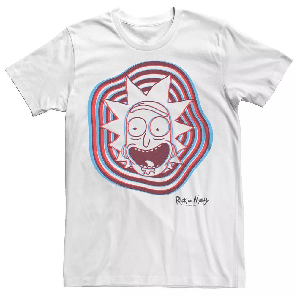 Men's Rick And Morty Psychedelic Rick Tee, Size: Large, White Product Image